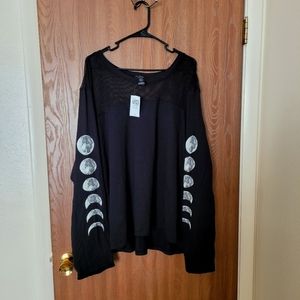 Hot topic Moon phase mesh top